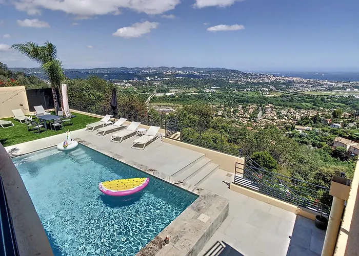 Amazing Sea View Villa Near Cannes, Pool, 5 Bedrooms, 4 Bathrooms